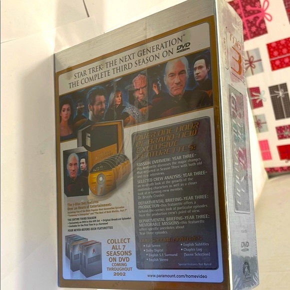 Star Trek The Next Generation Portable DVD Disc. Complete THIRD SEASONS. Silver - Picture 6 of 7